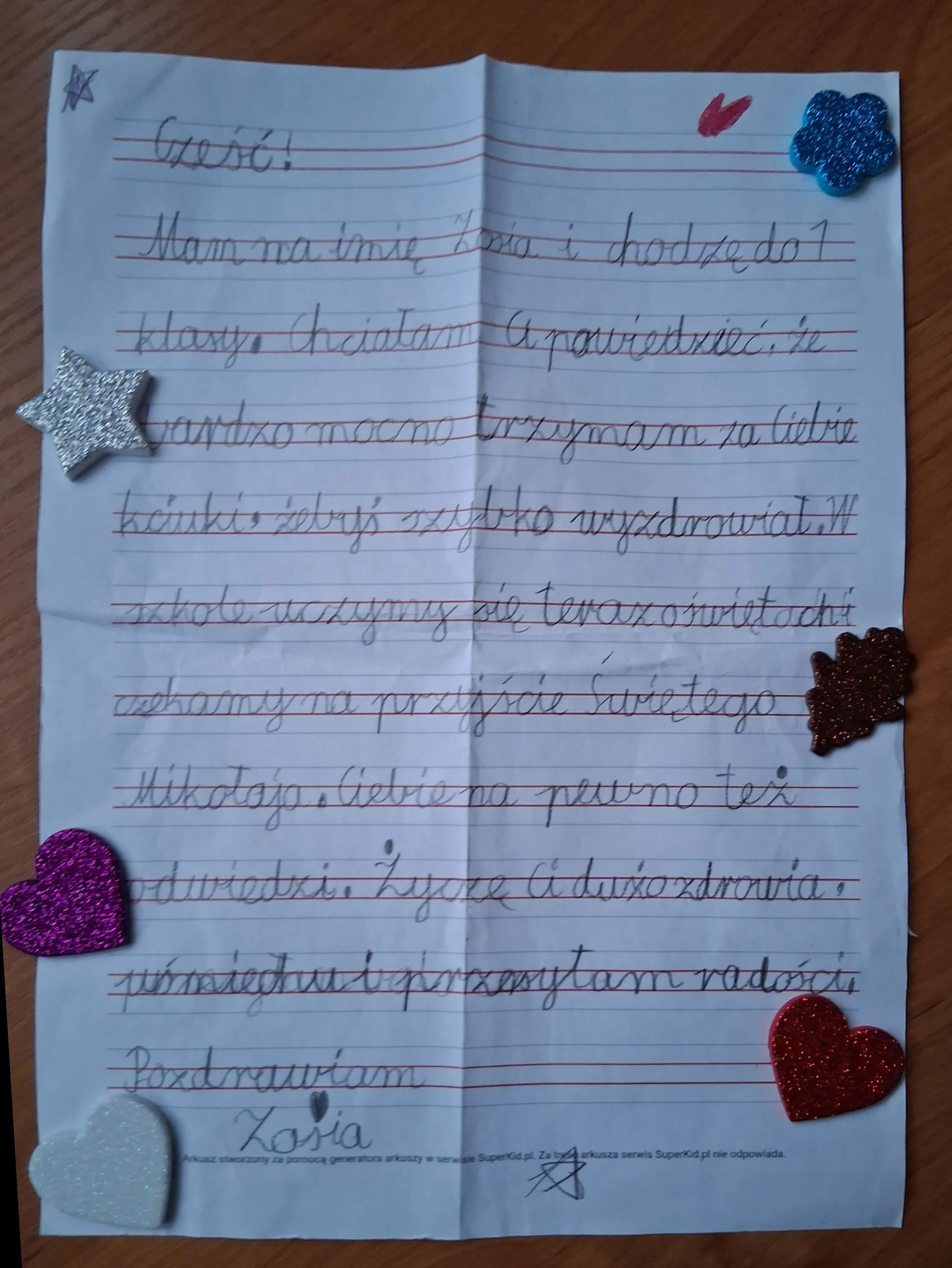 kartki od uczniów